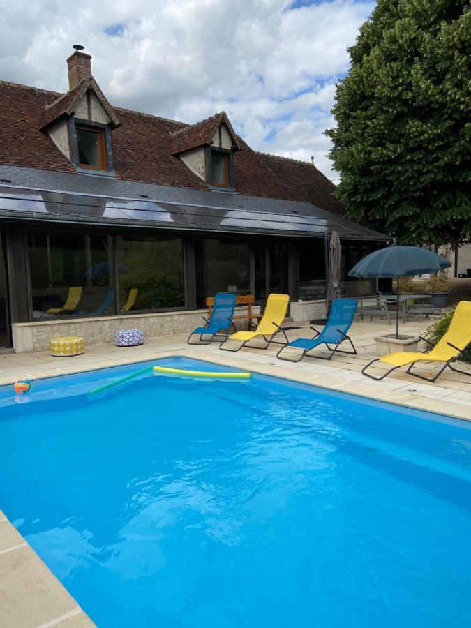 La Charmeraie : Gite De Charme, Piscine Et Spa Thésée Exterior foto